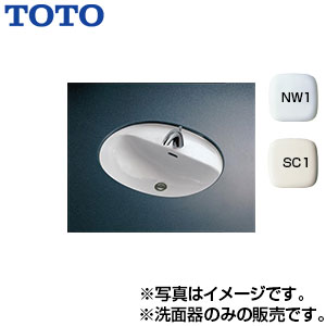 L582CS#NW1 はめ込楕円形洗髪洗面器 L582CS｜TOTOカウンター式洗面器単品[アンダーカウンター式