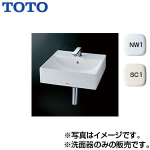 洗面器単品[ベッセル式][壁掛式][角形][水栓取付穴径:φ35][中央1ヶ所]
