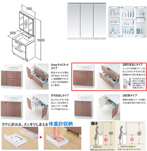 LDSFA075BCJDN1*+LMFA075A3GLC1G｜TOTO洗面化粧台セット オクターブ