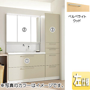 LDSRC100BCJJN1-set1-L-L｜TOTO○洗面化粧台セット オクターブ[間口