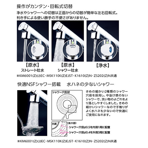 MSK110KEJST｜KVKキッチン用蛇口[壁][シングルレバー混合水栓]