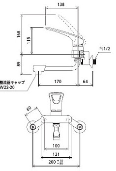 MSK110KLL｜KVK｜キッチン用蛇口[壁][シングルレバー混合水栓][首長