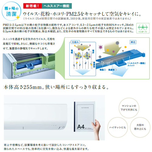 MSZ-BXV2221(W)｜三菱電機○ルームエアコン[BXVシリーズ][100V]