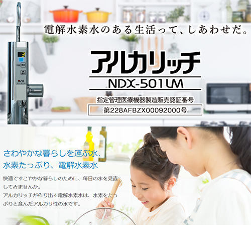 NDX-501LM｜（株）OSGコーポレーション【工事費込】電解水素水生成器 