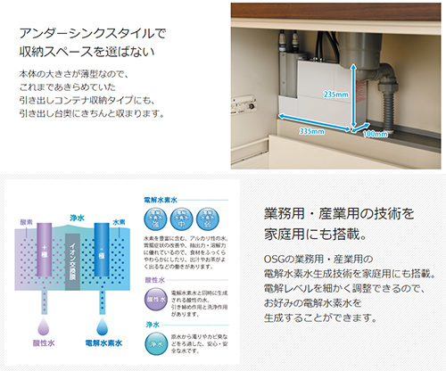 NDX-501LM｜（株）OSGコーポレーション【工事費込】電解水素水生成器
