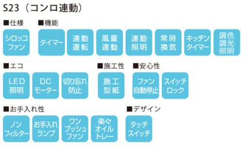 NFG6S23MST｜ノーリツ｜レンジフード クララタッチ[シロッコファン][幅