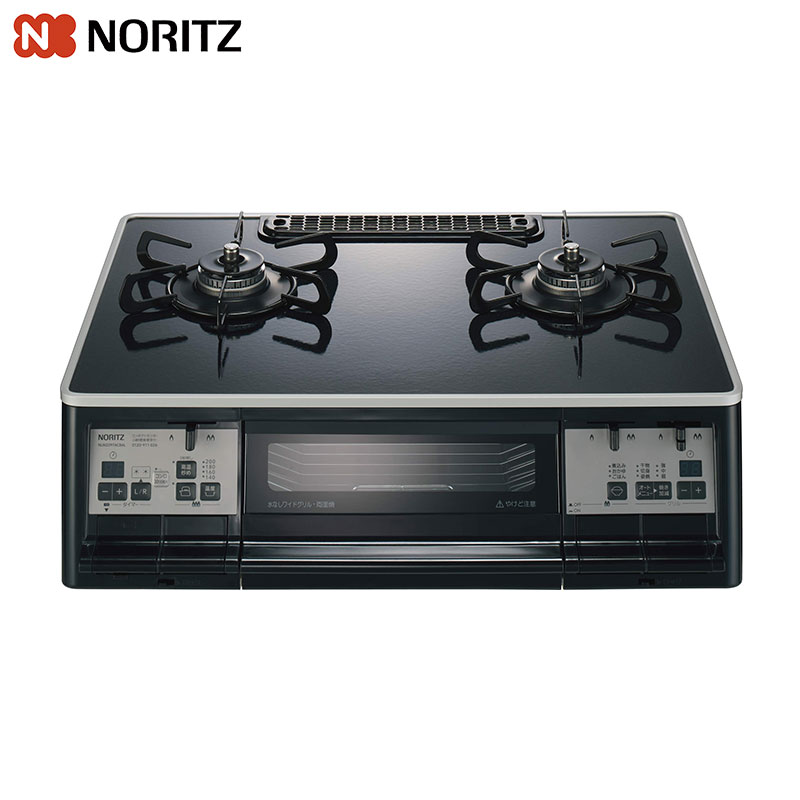 テーブルコンロ[59cm][ガラスコートトップ:クリアパールブラック][全面パネル:ブラック][ごとく:ホーロー][すっきりクリーンゴトク][無水両面焼グリル]