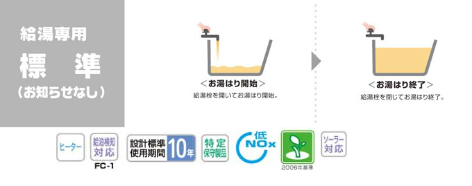 ○石油給湯器[台所リモコン付属][給湯専用][手動][貯湯式][屋外据置型][上方排気][3万キロ]