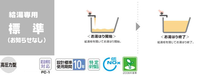 ○石油給湯器[台所リモコン付属][給湯専用][貯湯式][高圧力][屋外据置型][上方排気][4万キロ]