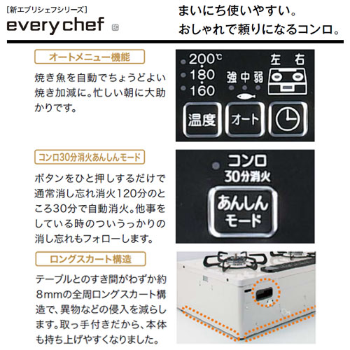 パロマ ガステーブルコンロ プラチナカラー ナチュラルホワイト右強火力 都市ガス