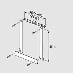 PS金枠セットPK-D470NR 0702126｜ノーリツPS設置給湯器取替え専用部材