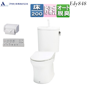 組み合わせトイレセット エディ848+サンウォッシュ[床:排水芯200mm][手洗い有り][紙巻器付][リモコンタイプ][脱臭機能][ラブリーホワイト]