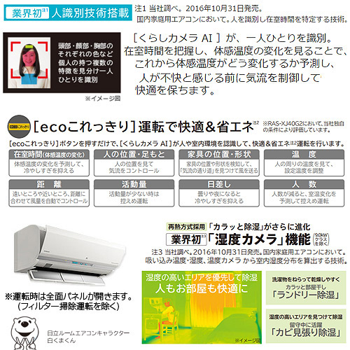 ルームエアコン プレミアム[XJシリーズ][100V][10畳][2.8kW][2017年モデル]