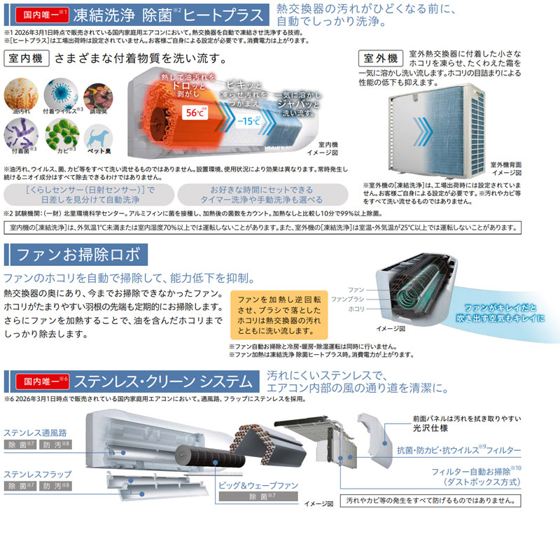 ルームエアコン[ZJシリーズ][200V][23畳][7.1kW][白くまくん][スターホワイト][2026年モデル]