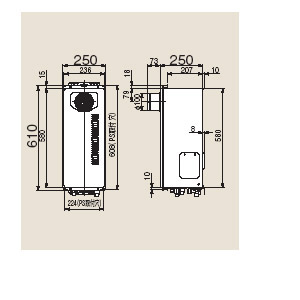 ガスふろ給湯器 ユッコUF[本体のみ+必要金具セット][PS扉内設置型][PS金具][フルオート][スリム][16号]