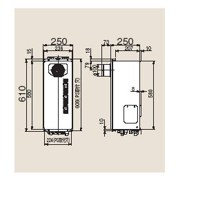 ガスふろ給湯器 ユッコUF[本体のみ][PS扉内設置型][オート][スリム][16号]