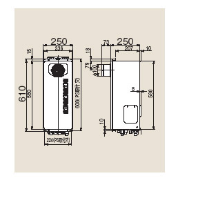 ガスふろ給湯器 ユッコUF[浴室・台所リモコンセット][PS扉内設置型][フルオート][スリム][20号]