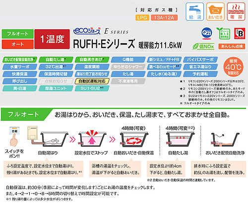 RUFH-E1615AT(A)｜リンナイ○熱源機[エコジョーズ][本体のみ]