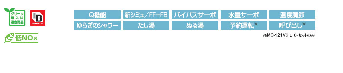 ガス給湯器 ユッコハイフロー[本体+必要金具セット][浴室リモコン付属][高温水供給式][PS扉内設置型][PS枠][16号]