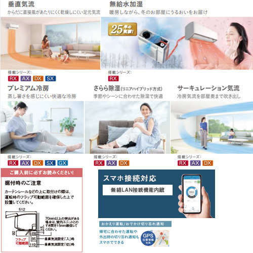 ルームエアコン[RXシリーズ][うるるとさらら][100V][10畳][2.8kW][2026年モデル][ホワイト]