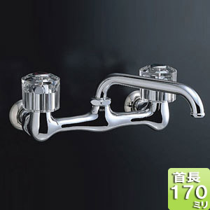 キッチン用水栓金具[壁付タイプ][ツーハンドル混合水栓]