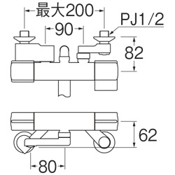 SK18C-S9L08｜三栄水栓製作所浴室用蛇口[壁][洗い場専用]