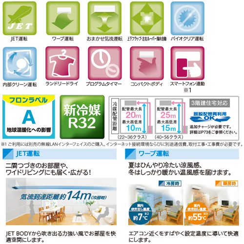 MITSUBISHI 三菱 ルームエアコン SRK5621T2 18畳用 2021年製 SRK5621T2-W 三菱重工 Tシリーズ 壁掛形 18畳程度 シングル 単相200V