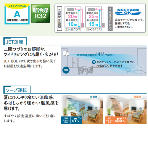 SRK-5623R2-W+SRC5623R2｜三菱重工ルームエアコン[Rシリーズ][200V]