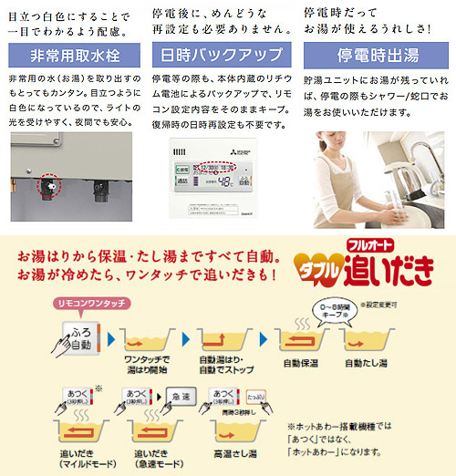 ●エコキュート[フルオート][貯湯ユニット、ヒートポンプユニット][430L][薄型][Aシリーズ][一般地][リモコン脚部カバー]