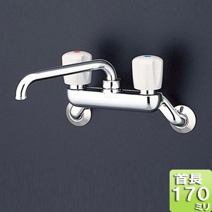 T20A｜TOTOユーティリティ用蛇口[壁][2ハンドル混合水栓]