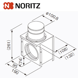 排気アダプタTB100 0700089｜ノーリツ○排気アダプター[TB100][φ100]