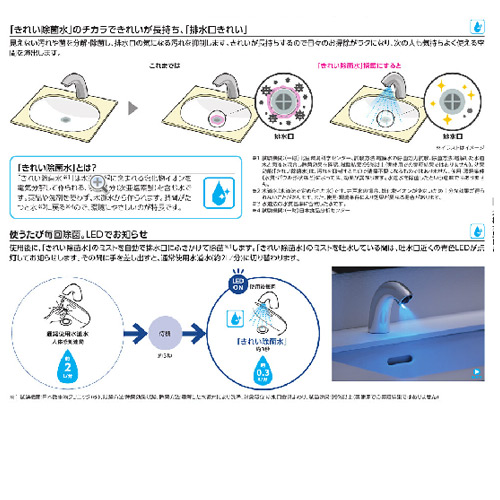 ●洗面用蛇口 アクアオート[台][Aタイプ][自動水栓][単水栓][φ35][きれい除菌水搭載][AC100V][ワンプッシュ式][一般地]