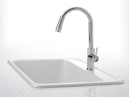 キッチン用蛇口 コンテンポラリシリーズ[台][シングルレバー混合水栓][エコシングル水栓][グースネック][引出式][一般地]