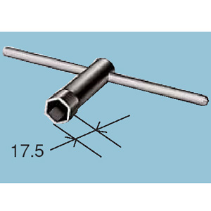 締付工具[水栓金具用][旧形サーモスタット用][対辺17.5mm][水栓部材]