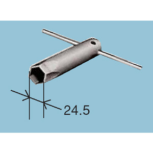 締付工具[フラッシュバルブ用][レバー式および押しボタン式リモコン操作弁][対辺24.5mm][トイレ部材]