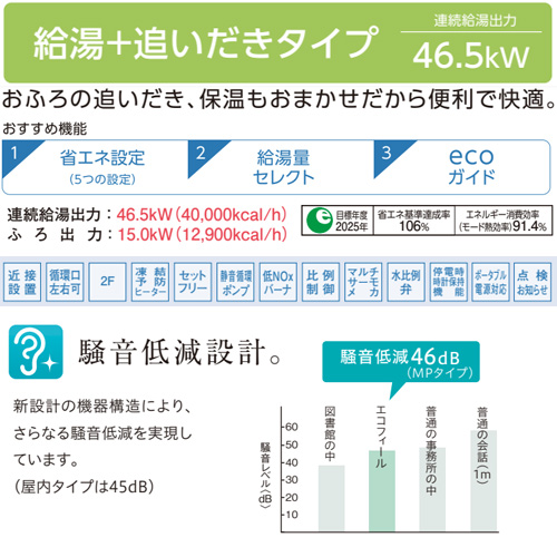 UKB-EF472B(FFK)+標準排気筒セット｜CORONA石油ふろ給湯器[エコ