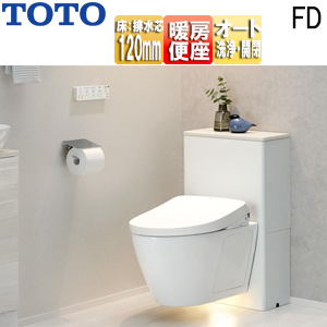 ●システムトイレ FD[F4A][床：排水芯120mm][間口750〜960mm][セフィオンテクト][キャビネット：ホワイト][天板：ホワイトウッド][床給水][一般地]