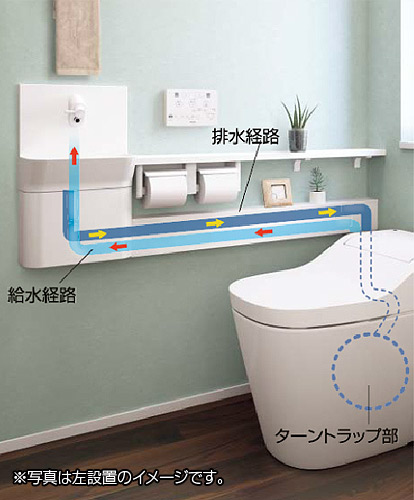 アラウーノ専用手洗ユニット[カウンタータイプ][手動水栓][左設置]