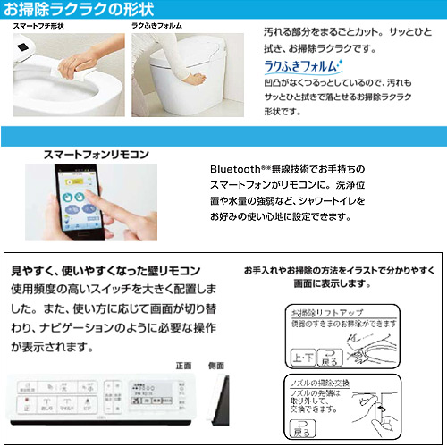 シャワートイレ一体型便器 サティスGタイプリトイレ[GR5][床：排水芯225〜490mm][ECO5][一般地・水抜方式・流動方式兼用][ピュアホワイト]