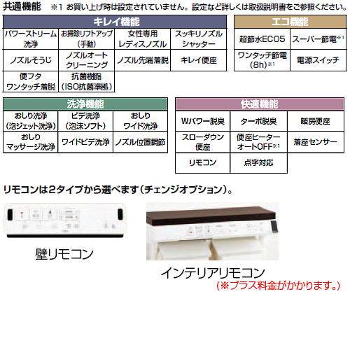 YBC-ZA20AH-DT-ZA281AH/BW1｜LIXILアメージュZA シャワートイレ[ZAR1