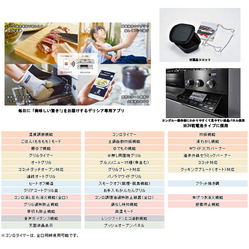 RHS31W22E2RC-STW LPG+あんしん保証プラス[10年]｜リンナイ【10年あんしん保証付】ビルトインガスコンロ デリシア [60cm][ガラストップ:アローズシルバー]