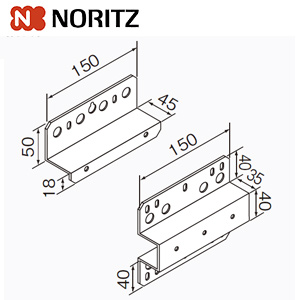 ラッキング壁掛金具CRP 0700676｜ノーリツラッキング用壁掛金具CRP