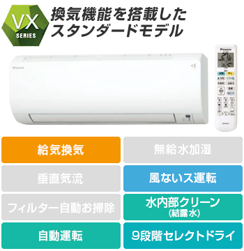 ダイキン(DAIKIN) エアコン：VXシリーズ