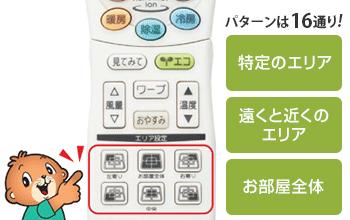 三菱重工 エアコン機能：エリア空調