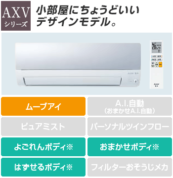 三菱電機 エアコン：AXVシリーズ