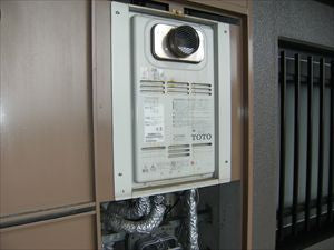 給湯器・ふろアダプタ・ガス配管交換工事　福岡県柳川市　RUJ-V2401T-A-set