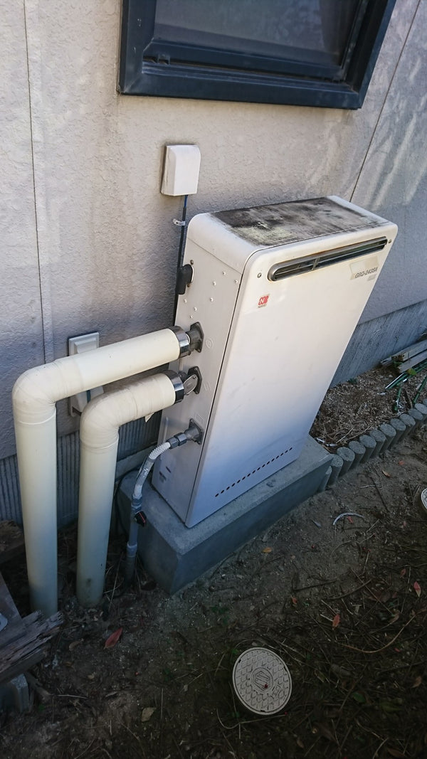 ガス給湯器交換工事　広島県東広島市　RUF-A2400SAG-A-set-LPG