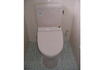 洋式便器便座交換工事　山口県周南市　CS220BM+SH220BA