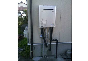 ガス給湯器交換工事　静岡県駿東郡　RUF-E2400AW-set