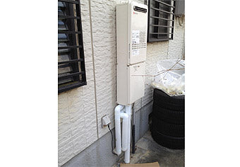 ガス給湯器交換工事　岡山県倉敷市　GQ-2427AWX-BL